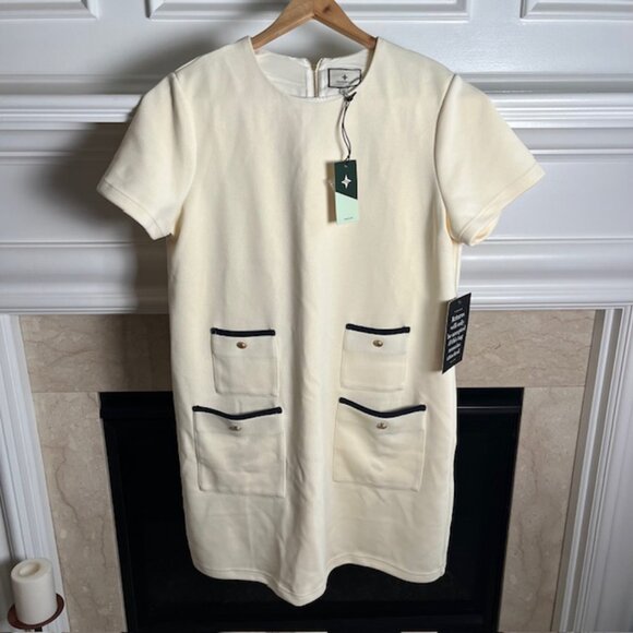 Tuckernuck Pearl White Short Sleeve Francoise Dress - Picture 2 of 2